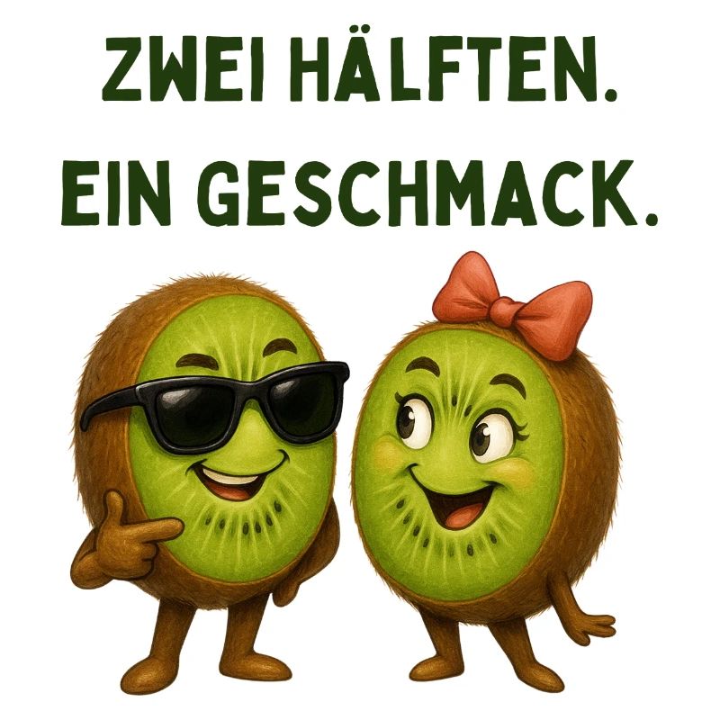 Zwei Hälften Ein Geschmack Kiwi