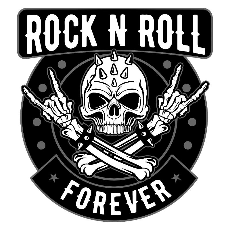Écusson du Crâne du Rock N Roll