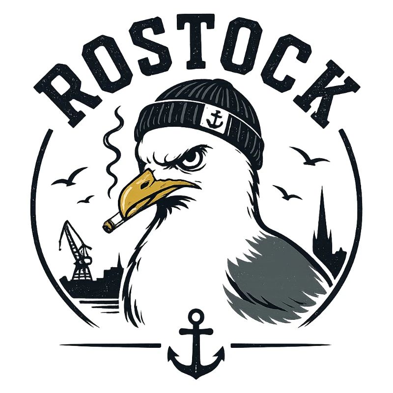 Rostock Möwe mit Pfeife