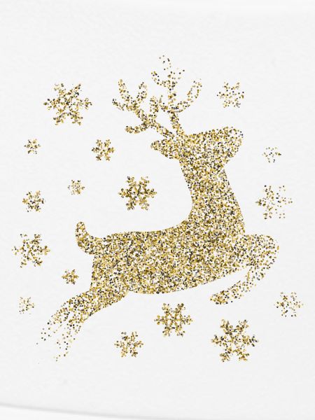 deer gold glitter