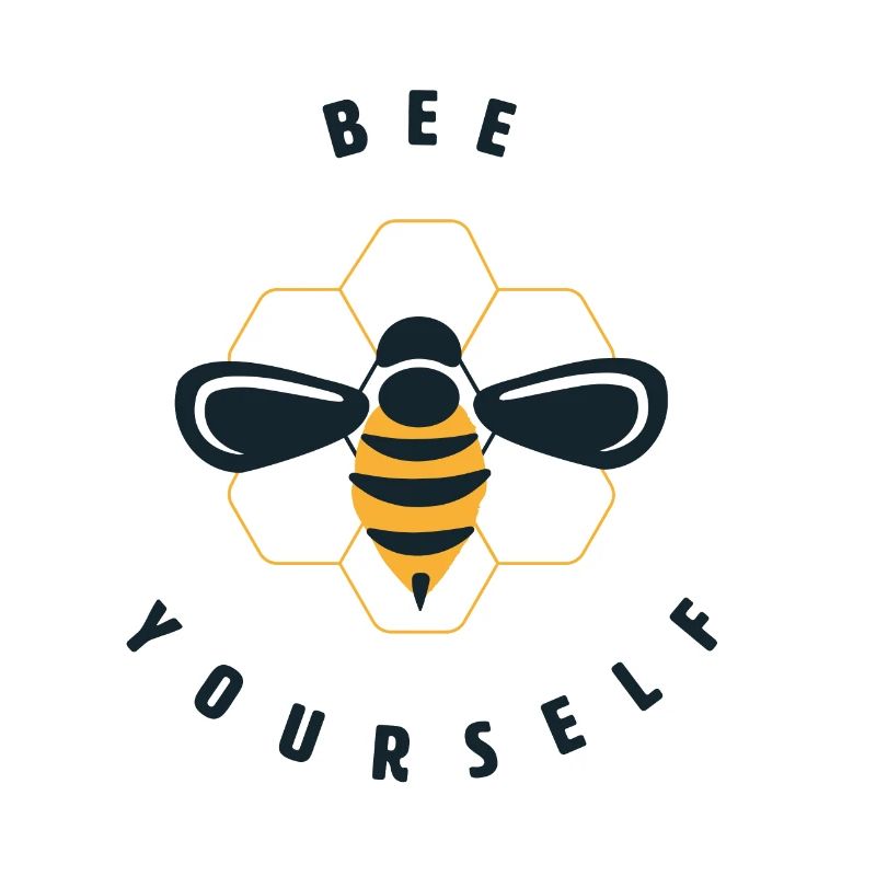 bee yourself motif - bees motivation lettering