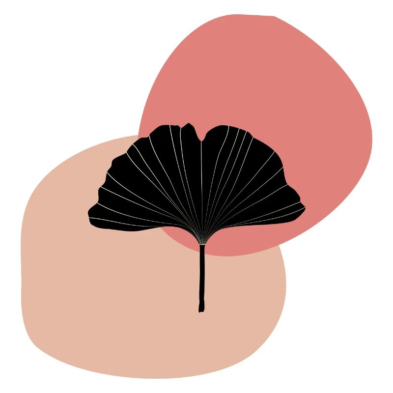 Gingko Blatt midcentury modern