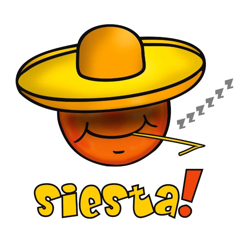 Siesta - Funny Emoticon with Sombrero Hat