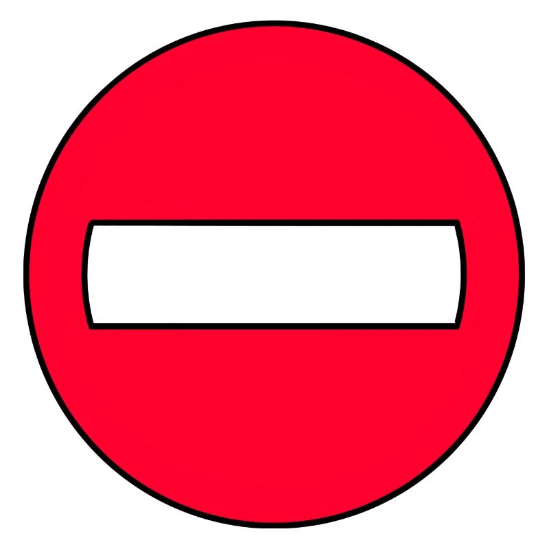 No Passage Icon Red