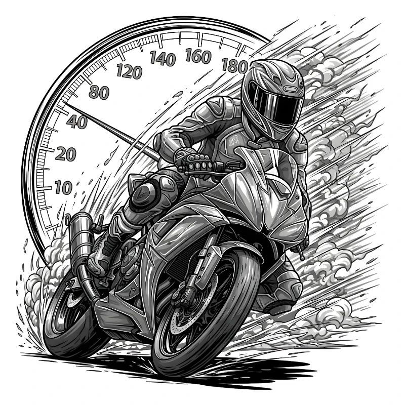 Biker driven by speed