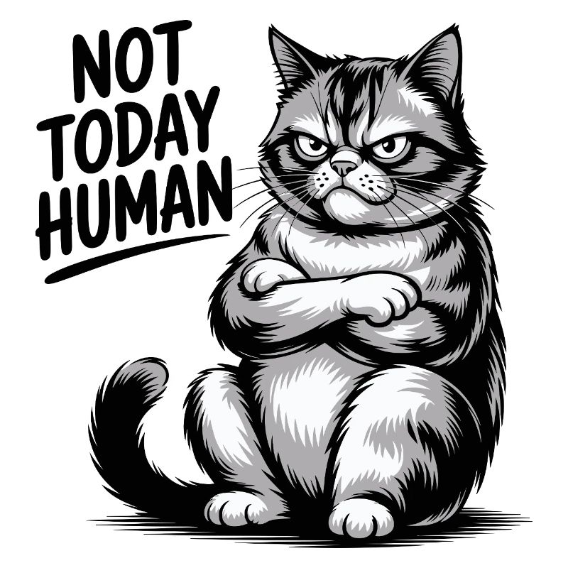 Nicht heute Mensch Katze