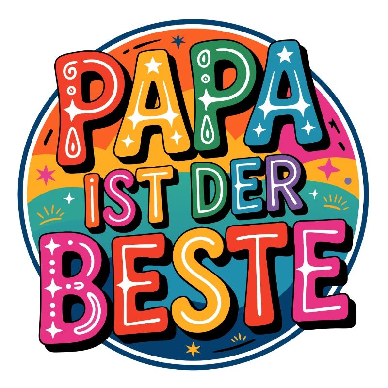 Papa est le meilleur – coloré et joyeux