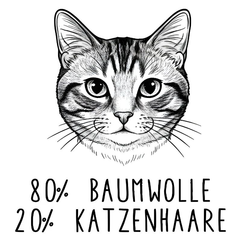 Witziges Katzenhaar Baumwolle Spruch Design
