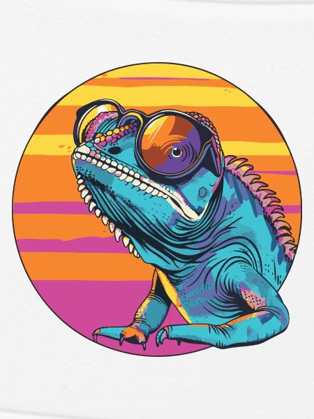 Chameleon with sunglasses