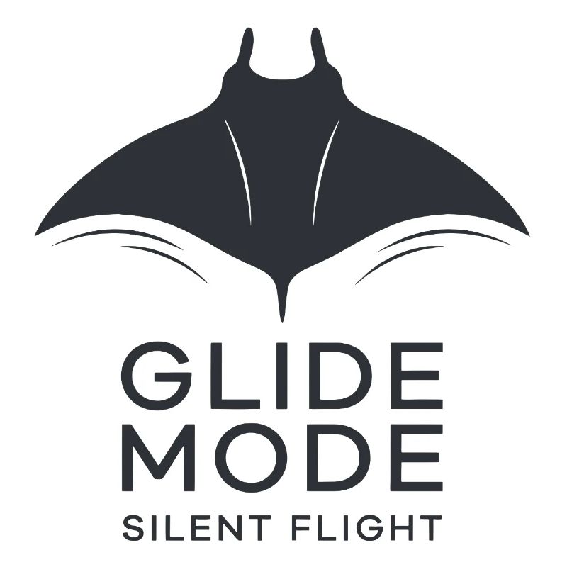 GLIDE MODE – minimalistische Mantarochen-Silhouett