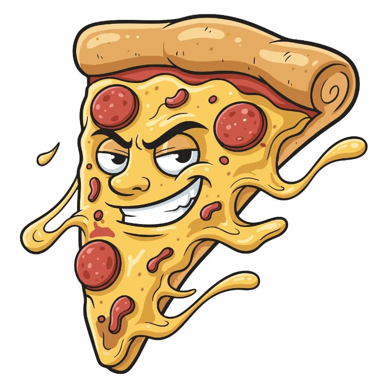 Pizza Slice with a cheeky grin