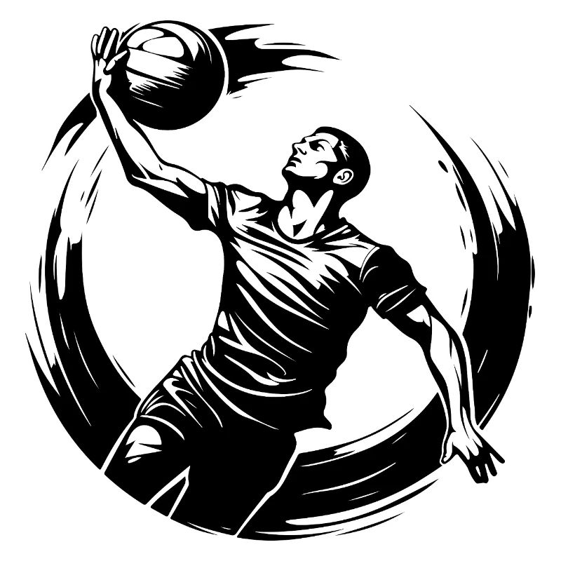 Silhouette de joueuse de volley-ball