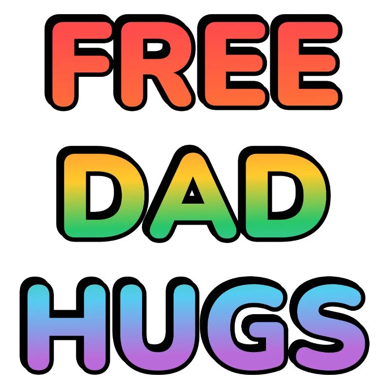 Free Dad Hugs Gradient Typography