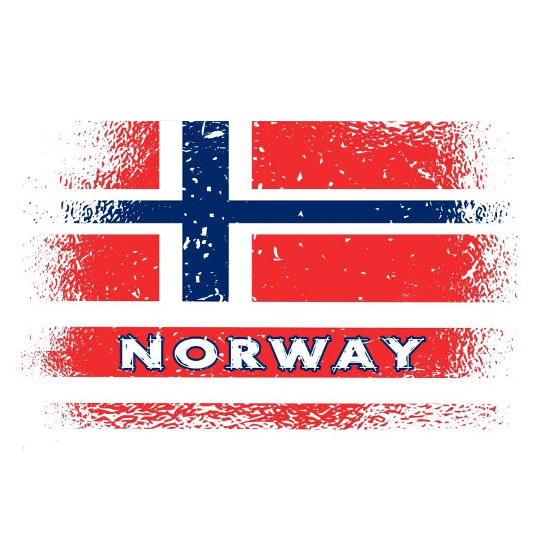 Norwegen Flaggen Design / Geschenk Oslo