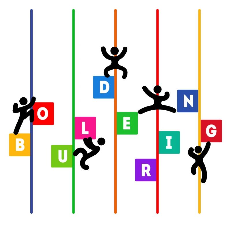 Boulder climbing mountaineering bouldering funny sport