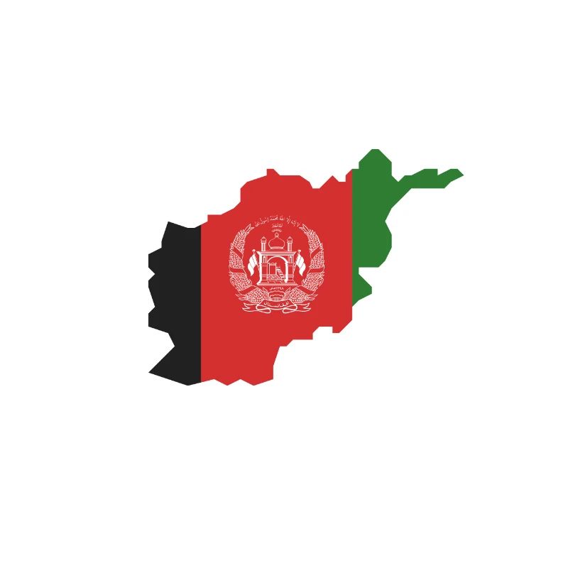 Afghan flag map design