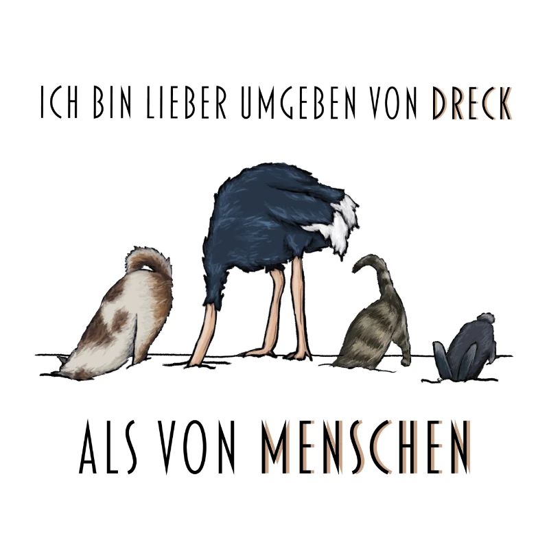 Ich hasse Menschen | Geschenkidee Tiere, Dreck DEU