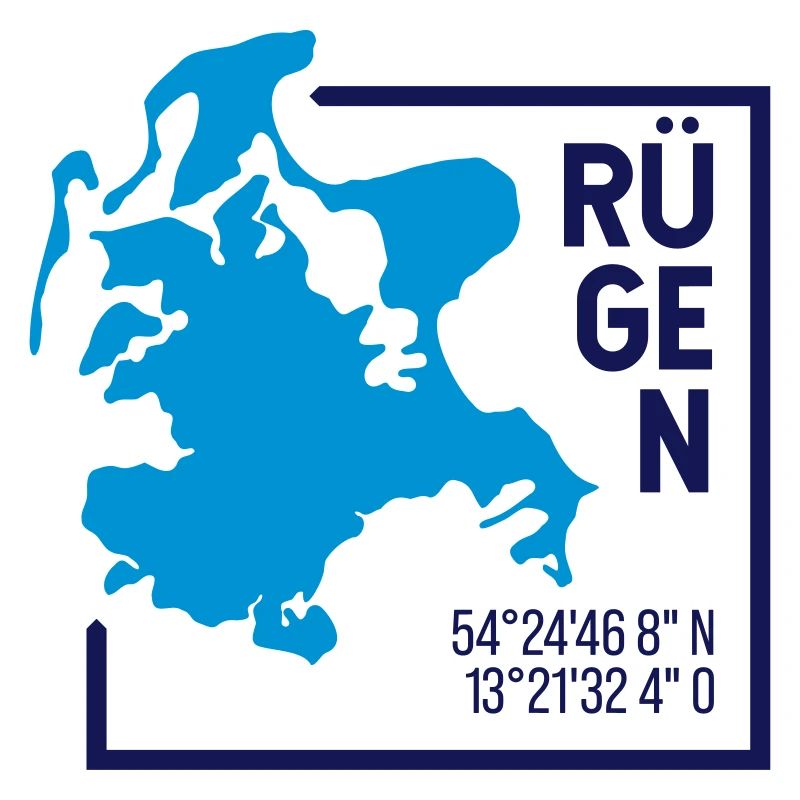 Rügen | Map Minimalist contour