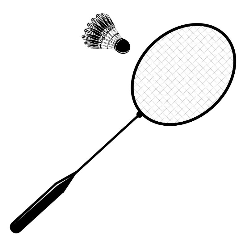 Badminton badminton with badminton racket