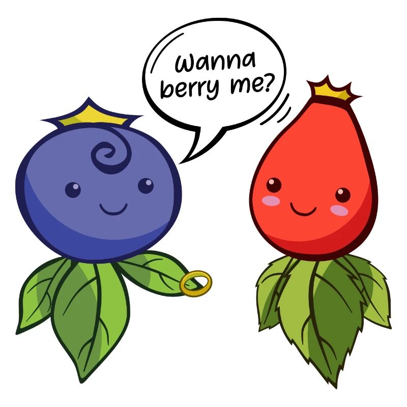 Small Berries and Leaves Illustration