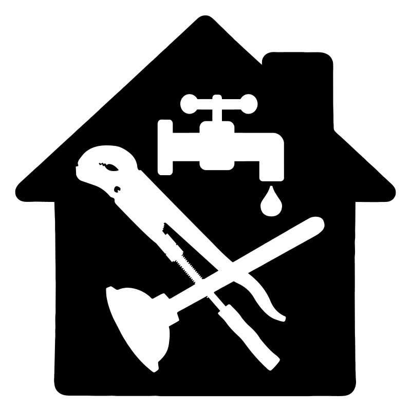 Tool logo plumber in cottage
