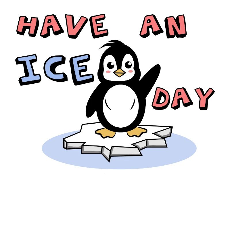 Cool Cold Sweet Penguin Déclaration Oiseau de glace Animal