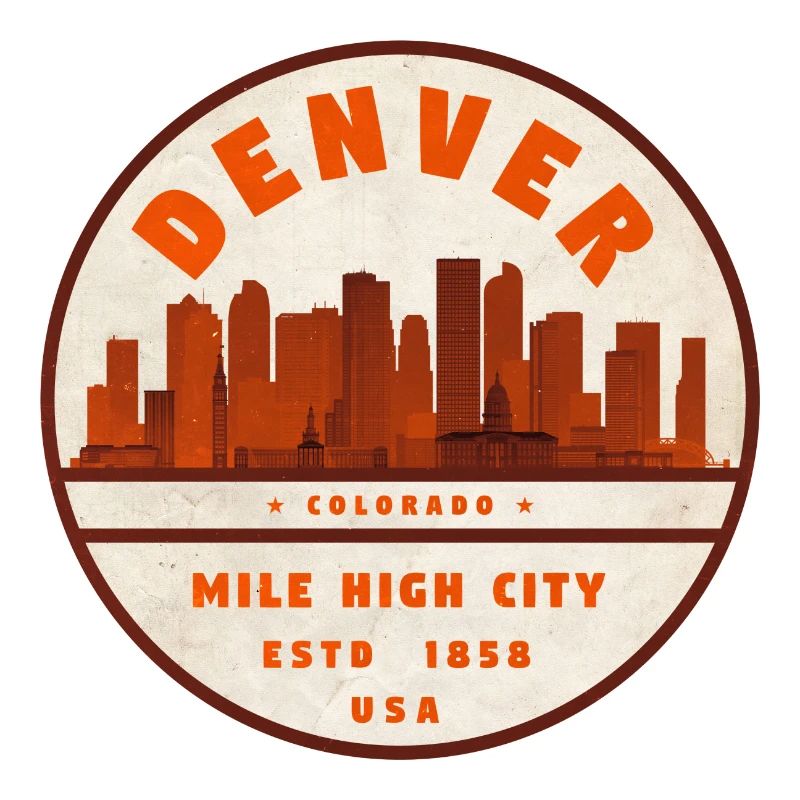 Denver Vintage Skyline Logo