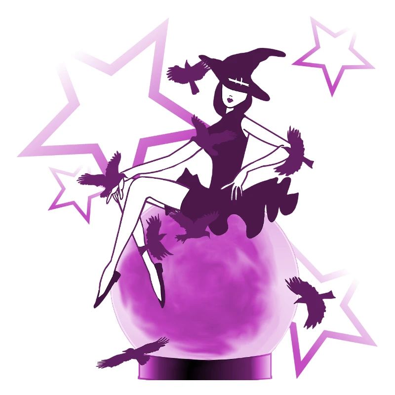 kristallkugel, hexen Design, sternmuster, Outlines