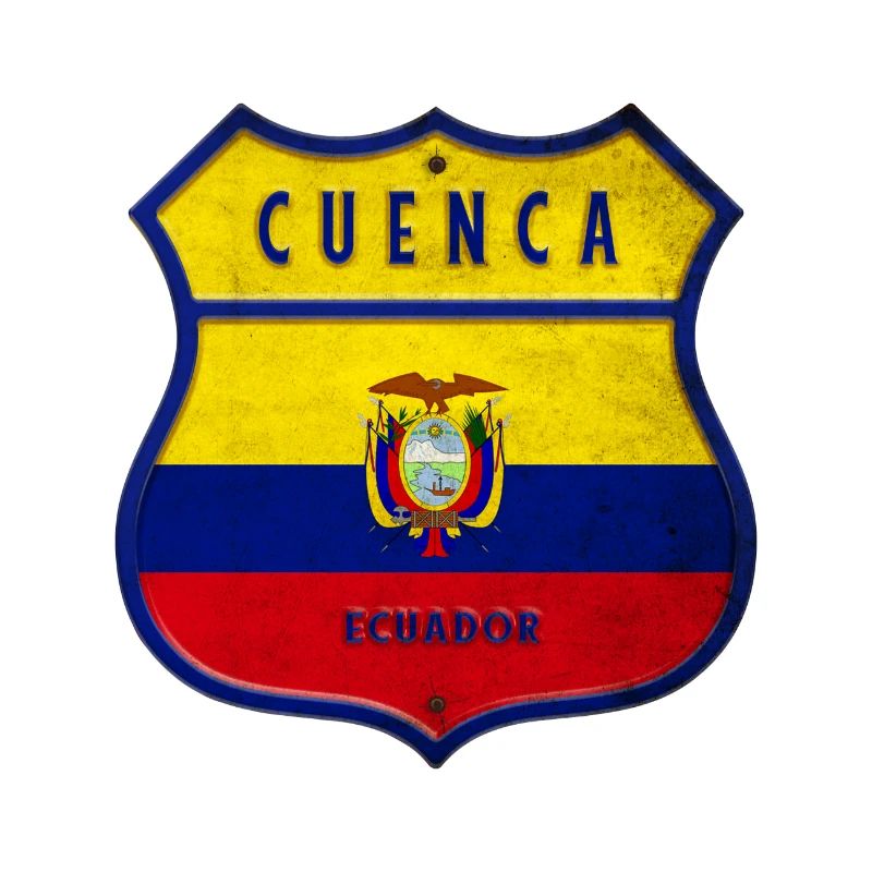 Cuenca Drapeaux de l'Equateur