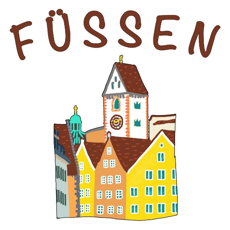 Füssen, romantic old town, castle, Bavaria