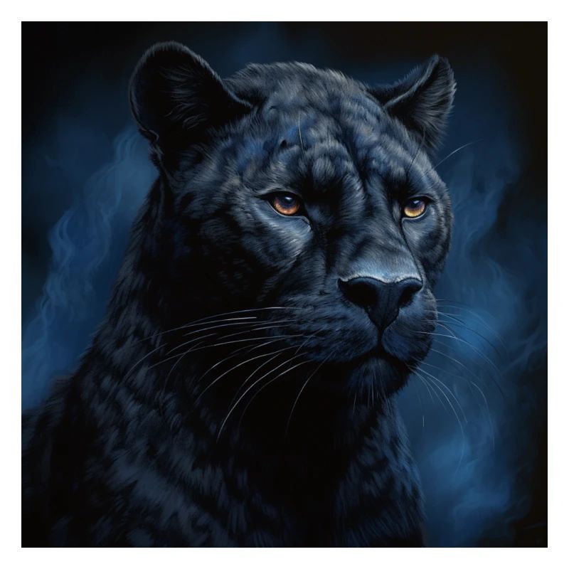 Midnight Panther in Blue Mist