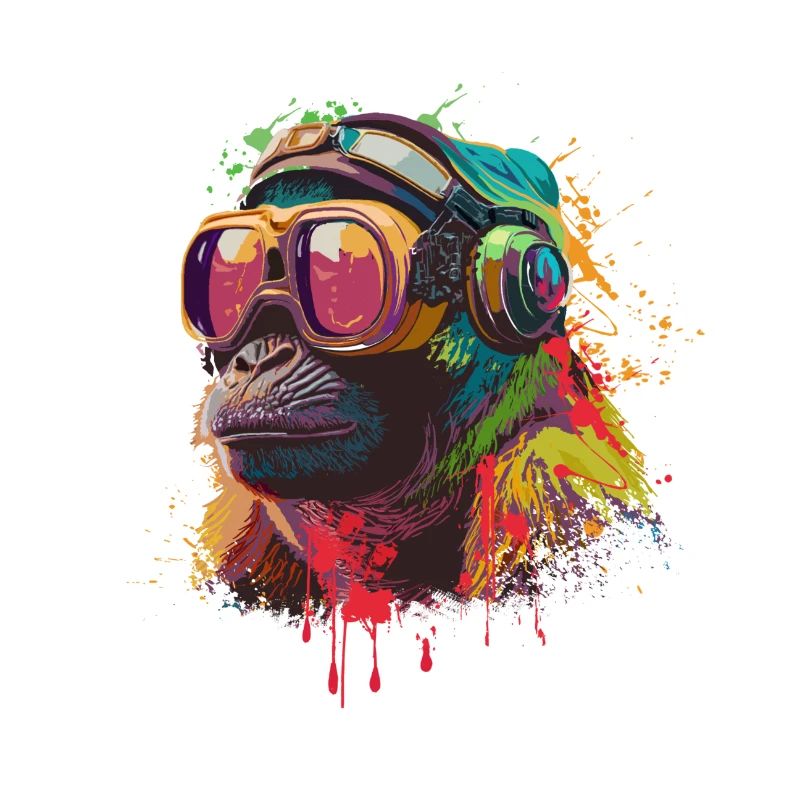 Monkey street art