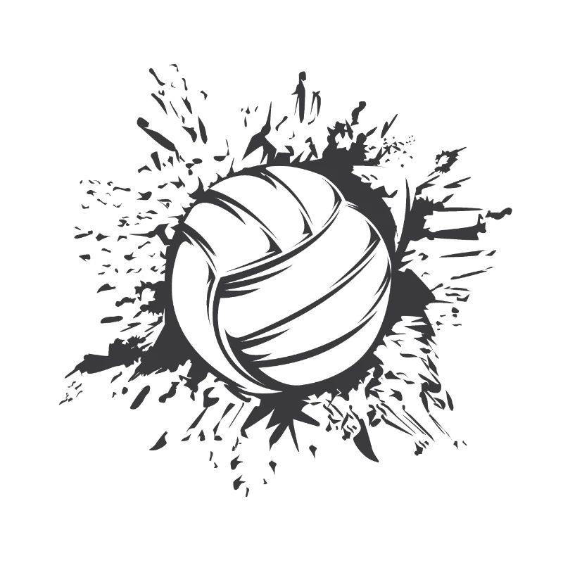 volleyball explosion graphic beach volleyball Smbol