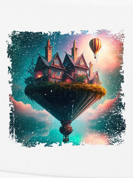 Fantasy schwebendes Dorf