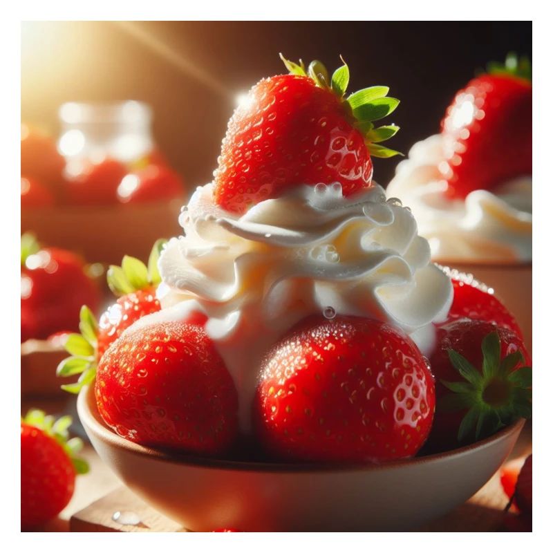 Strawberry with cream