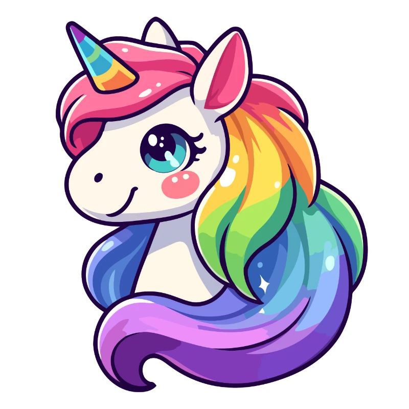 Radiant Rainbow Unicorn: The Mythical Mare