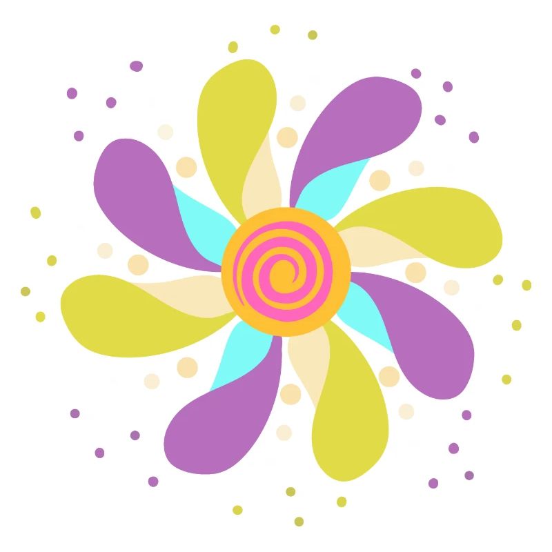 Bunte psychedelische Blume