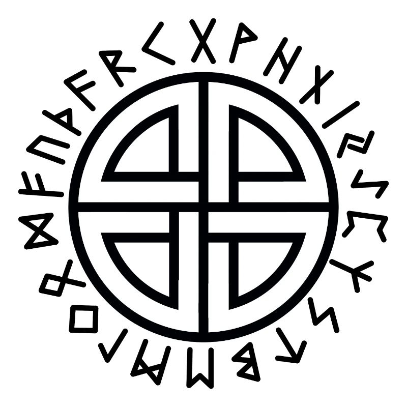 Black runes shield knot