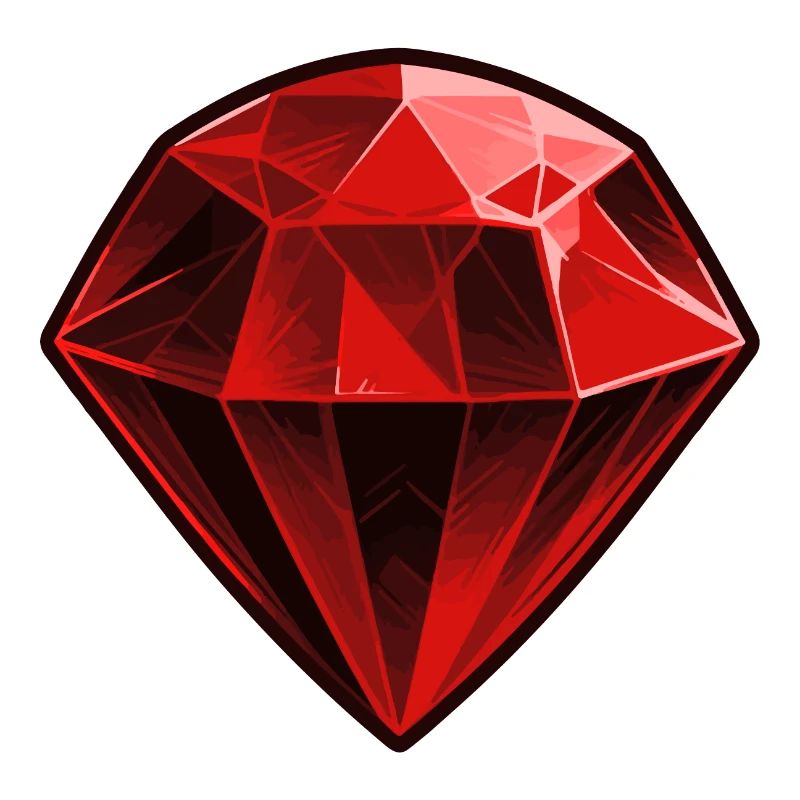 Précieuse pierre précieuse de rubis rouge
