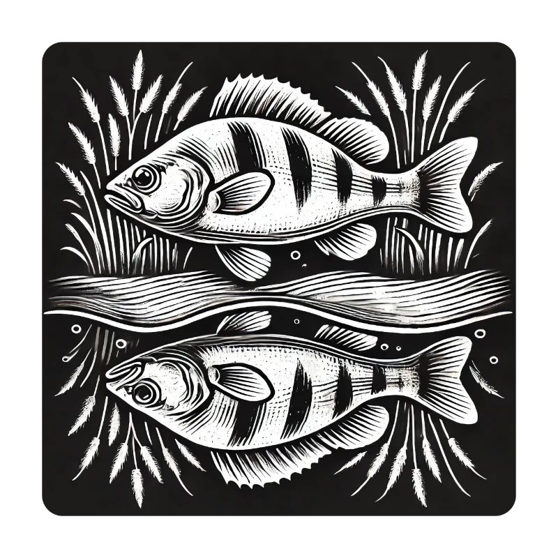 Perch fish angel design