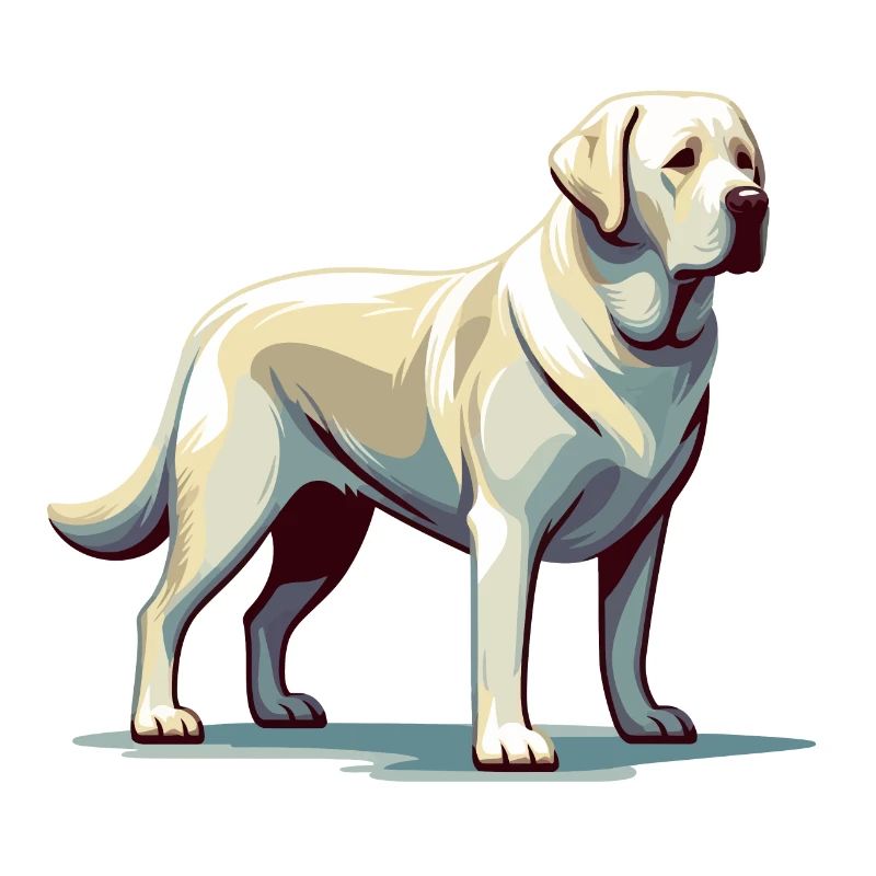 Standing White Labrador