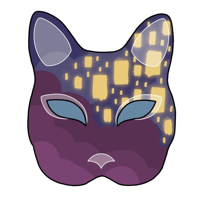 Lantern Neko Mask