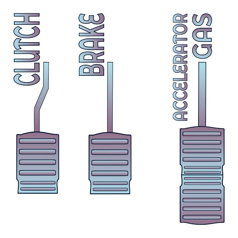 KUPPLUNG, BREMSE, GASPEDAL, GAS
