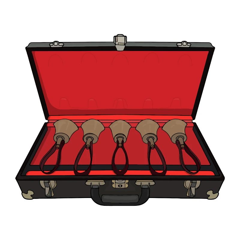 Handbells Carrying Set Case Vintage