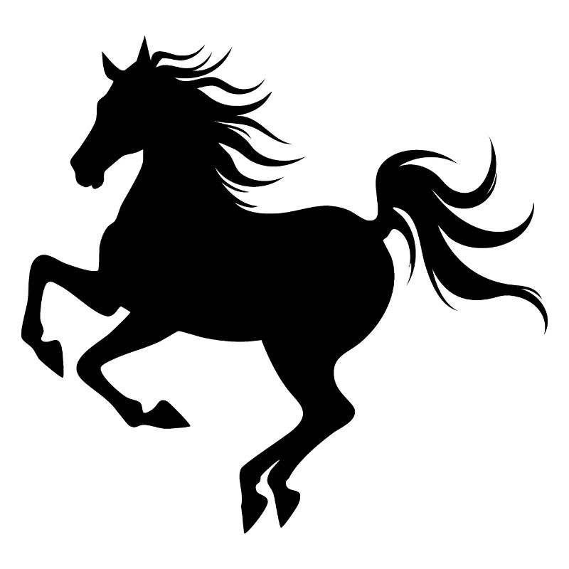 Anmutige Pferdesilhouette in Bewegung