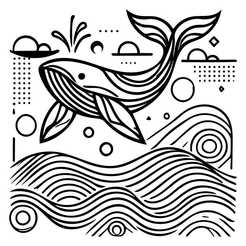 de l’océan – Baleine géométrique
