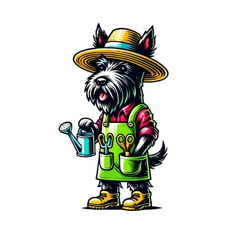 Scottish Terrier Gardener