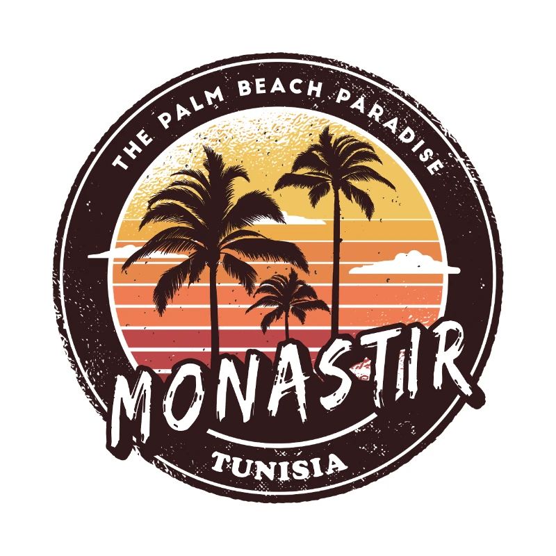 Monastir Palm Trees Vintage Design