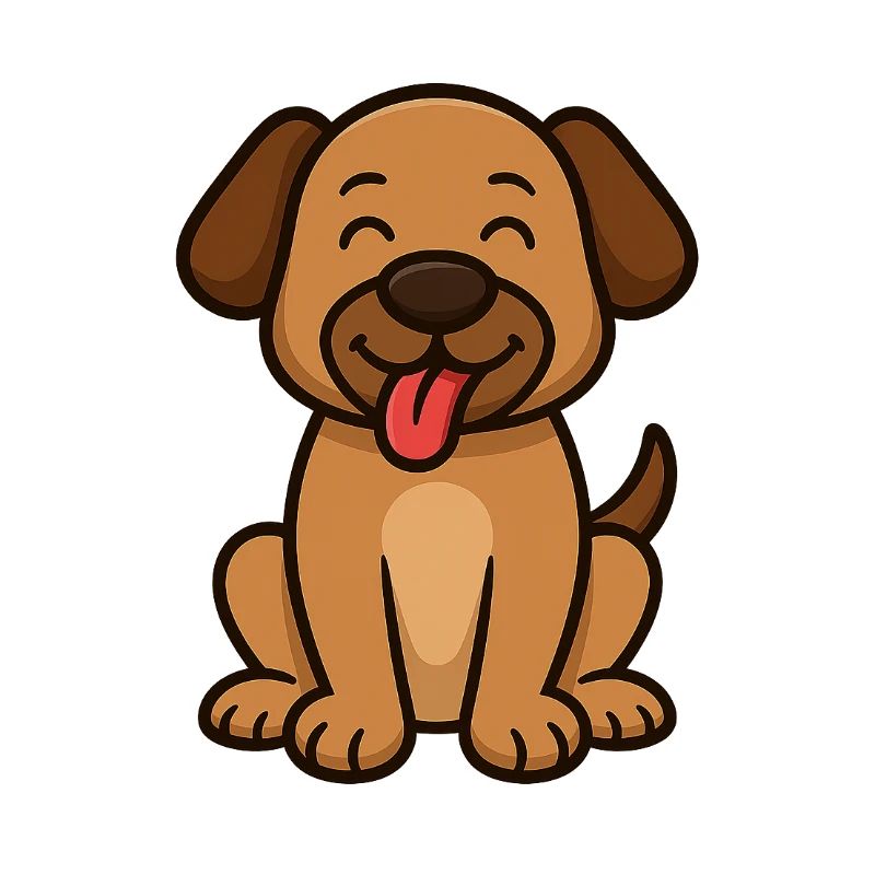 Chien mignon - Conception de style dessin animé