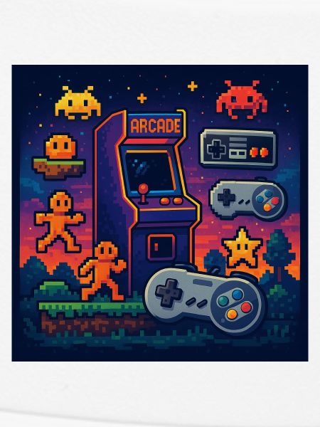 Retro-Pixel-Arcade-Gaming-Design